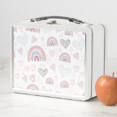 ハートとレインボーメタルランチボックス メタルランチボックス (インサイチュ)
