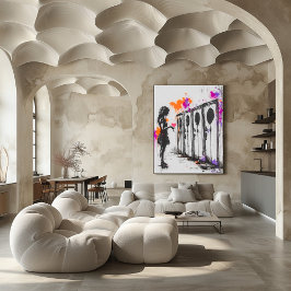 ハートとロッカーとグラフィティガール – Urban Art ポスター