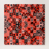 ハートとワードアート ジグソーパズル (横)