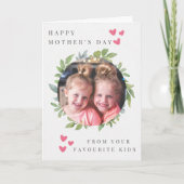 ハートと付きフォト付き母のデイ葉カード カード (正面)