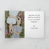 ハートと付きフォト付き母のデイ葉カード カード (内部)