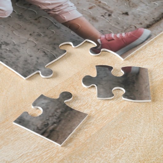 ハートと写真バレンタインギフトジグソーパズル ジグソーパズル (側面)