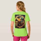 ハートと剣のグラフィックTシャツ Tシャツ (裏面フル)