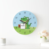 ハートと名前が入るかわいいカエル壁掛け時計 ラージ壁時計 (ホーム)