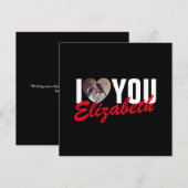 ハートと名前のカスタム写真 - 愛してる ノートカード (正面/裏面)