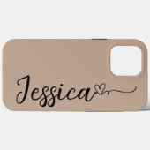 ハートと名前をカスタムするスはっきりしたクリプトのホットCase-Mate Case-Mate iPhoneケース (裏面 (横))