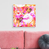 ハートと唇 キャンバスプリント (インサイチュ (リビング))