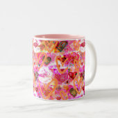 ハートと唇 ツートーンマグカップ (正面右)