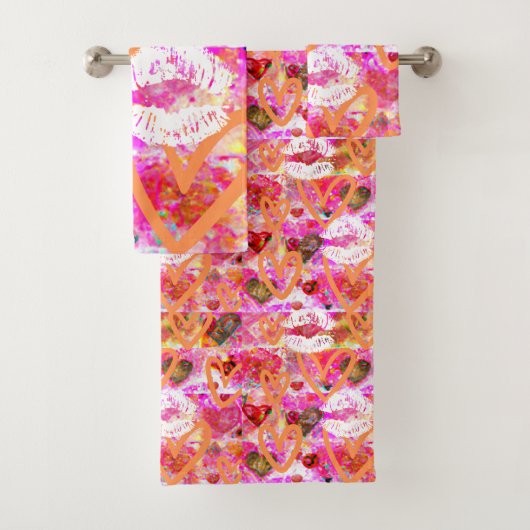 ハートと唇 バスタオルセット (インサイチュ)