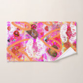 ハートと唇 バスタオルセット (ハンドタオル)