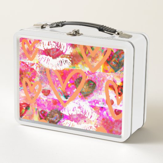 ハートと唇 メタルランチボックス (正面)