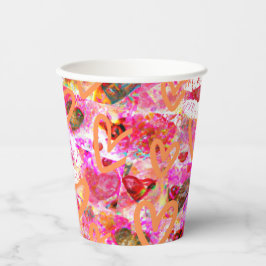ハートと唇 紙コップ