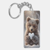 ハートと子熊 キーホルダー (正面左)