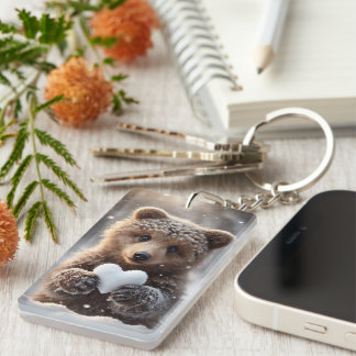 ハートと子熊 キーホルダー