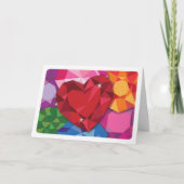 ハートと宝石の空白カード カード (正面)