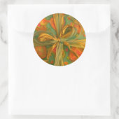 ハートと弓の赤い緑のギフトラップシール ラウンドシール (バッグ)