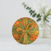 ハートと弓の赤い緑のギフトラップ 招待状 (スタンド正面)