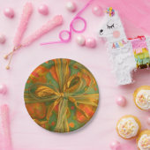 ハートと弓の赤と緑 ペーパープレート (パーティー)