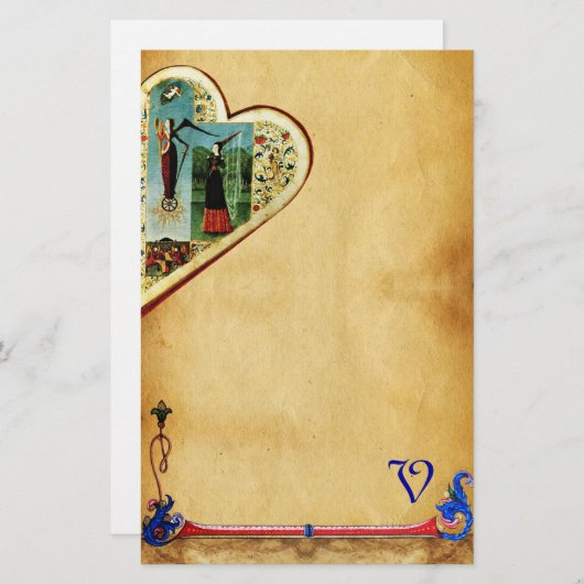 ハートと愛の寓話バレンタインデー 便箋 (正面/裏面)