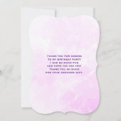 ハートと愛の楽しい水の色パターン サンキューカード (裏面)