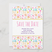 ハートと愛の楽しい水の色パターン セーブザデート (正面)