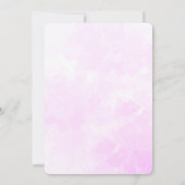 ハートと愛の水の色のパターン赤ちゃんシャワー 招待状 (裏面)