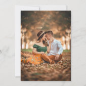 ハートと手書きWe Are 婚約した Photo 招待状 (裏面)