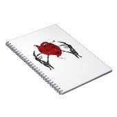 ハートと手 – スケルトンハート手 ノートブック (右側)