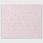 ハートと振りかけるピンク紫色の赤バレンタイン ラッピングペーパー (フラット)