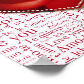 ハートと文字 – ポスター (角)