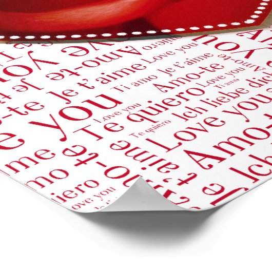 ハートと文字 – ポスター (角)