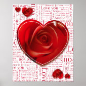 ハートと文字 – ポスター (正面)