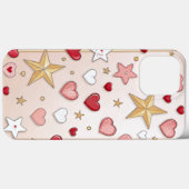 ハートと星のシンプルスマホ/iPadケース Case-Mate iPhoneケース (裏面 (横))