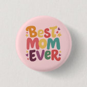 ハートと星のベストマムエバー 缶バッジ (正面)