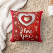 ハートと星の赤 クッション (ブランケット)