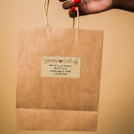 ハートと星ビジネスまたは製品ラベル ラベル