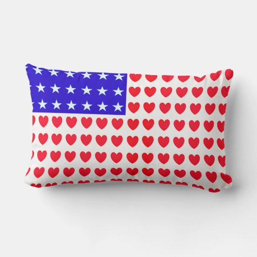 ハートと星旗 ランバークッション (裏面)