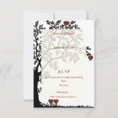 ハートと木の結婚誓約更新 招待状 (裏面)
