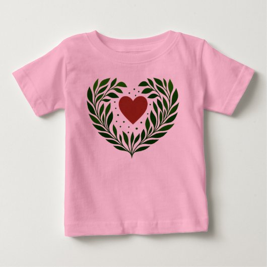 ハートと枝 ベビーTシャツ (正面)