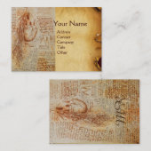 ハートと気管支動脈、医師、医療 名刺 (正面/裏面)