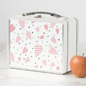 ハートと水玉模様 メタルランチボックス (インサイチュ)