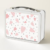 ハートと水玉模様 メタルランチボックス (裏面)