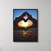 ハートと海でデシデラタ キャンバスプリント (正面)