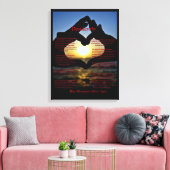 ハートと海でデシデラタ キャンバスプリント (インサイチュ (リビング))