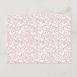 ハートと渦巻き ポストカード