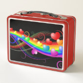 ハートと渦巻き メタルランチボックス (裏面)