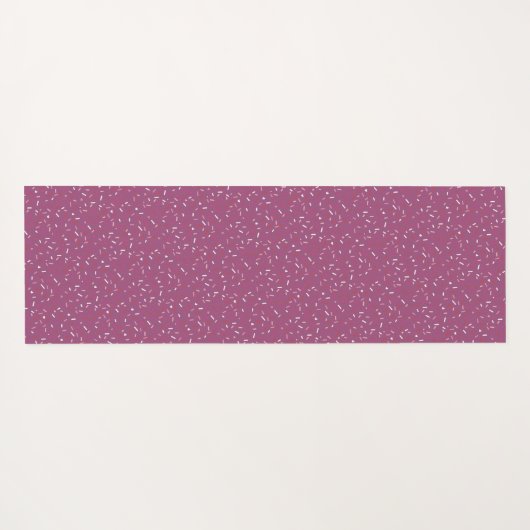 ハートと甘いピンクを振パーソナライズされたる ヨガマット (裏面(横))