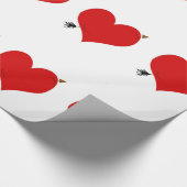 ハートと矢印の折り返し紙 ラッピングペーパー (角)