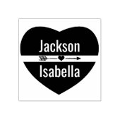 ハートと矢印ゴム印 ラバースタンプ (インプリント)