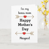 ハートと矢印ハッピーマザーズデイボーナスママ カード (黄色い花)